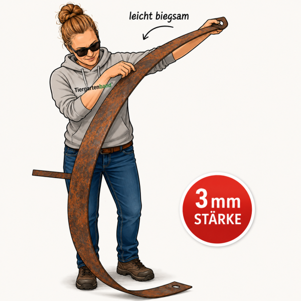 TGB®CorTen-Stahl, biegsam